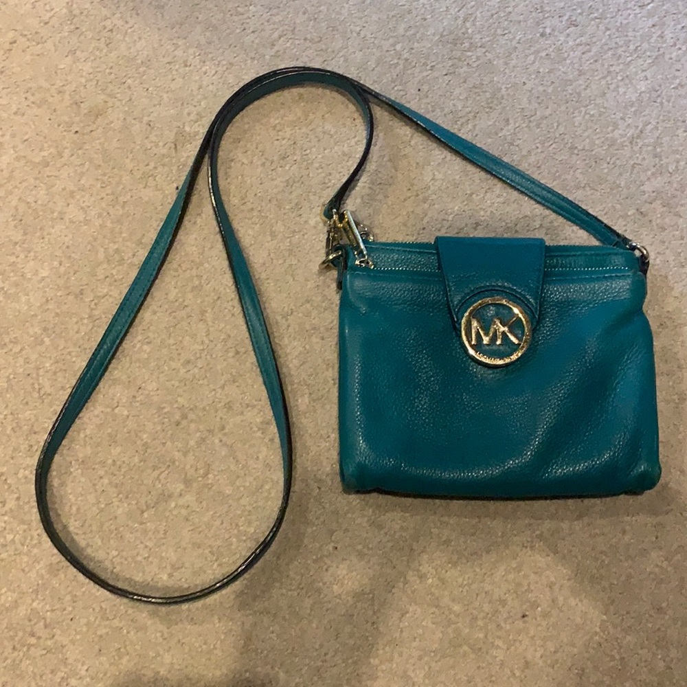 Micheal Kors Teal Small Crossbody